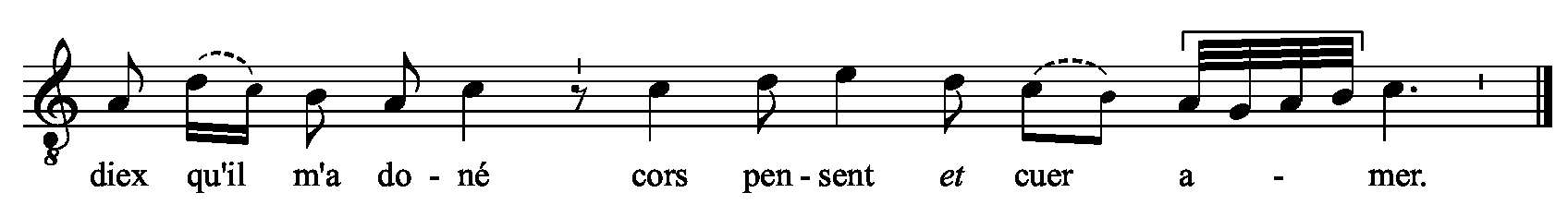 Refrain musical notation